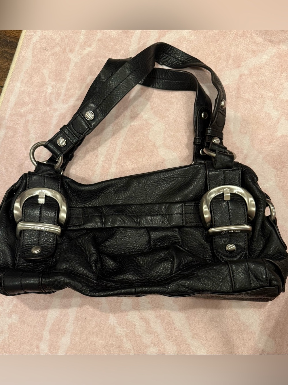Black Leather Shoulder Bag